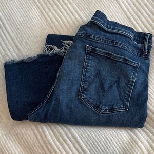 MOTHER Weekender Dark Blue Flare Jeans Size 33